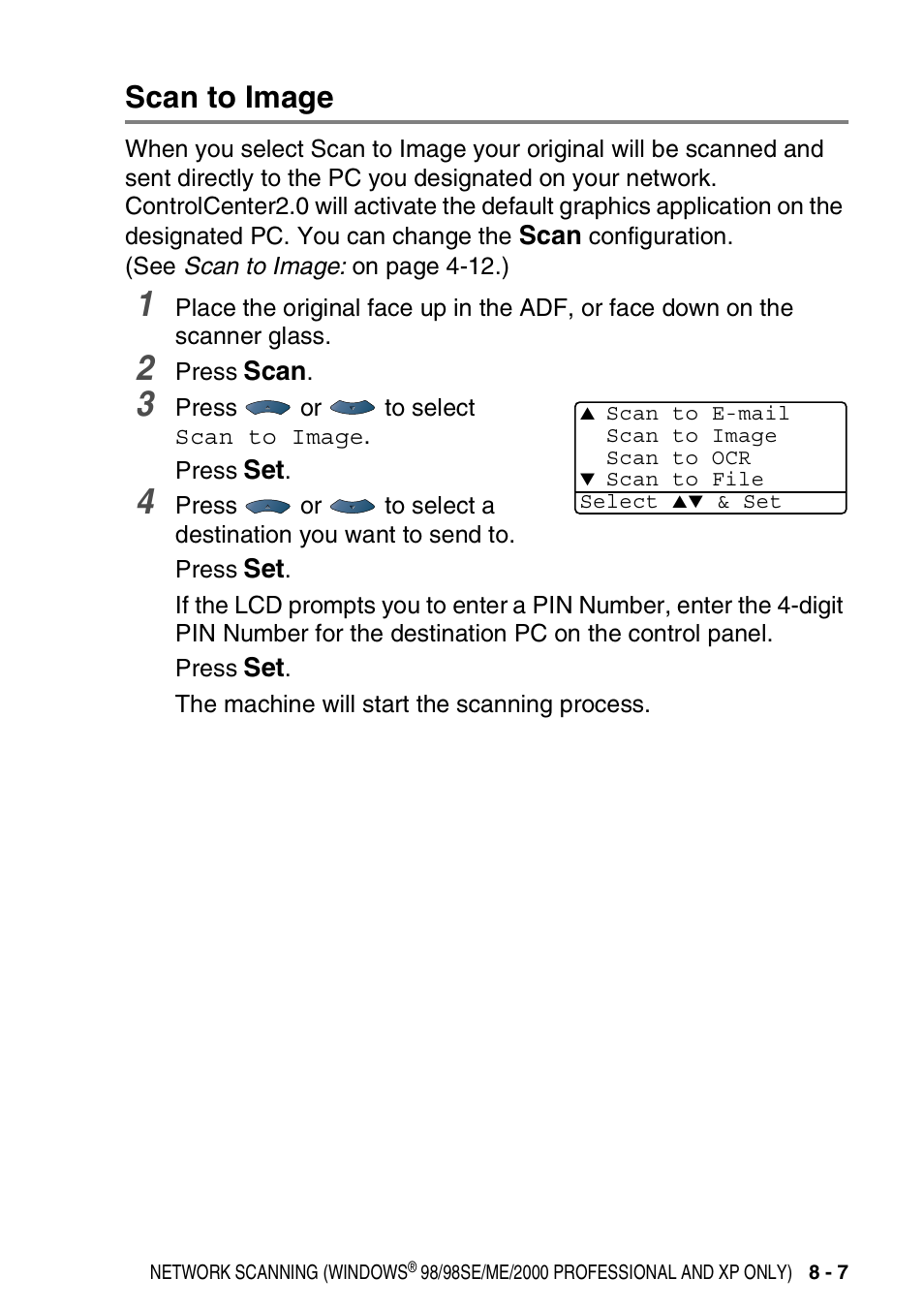 Scan to image, Scan to image -7 | Brother DCP-8040 User Manual | Page 169 / 178