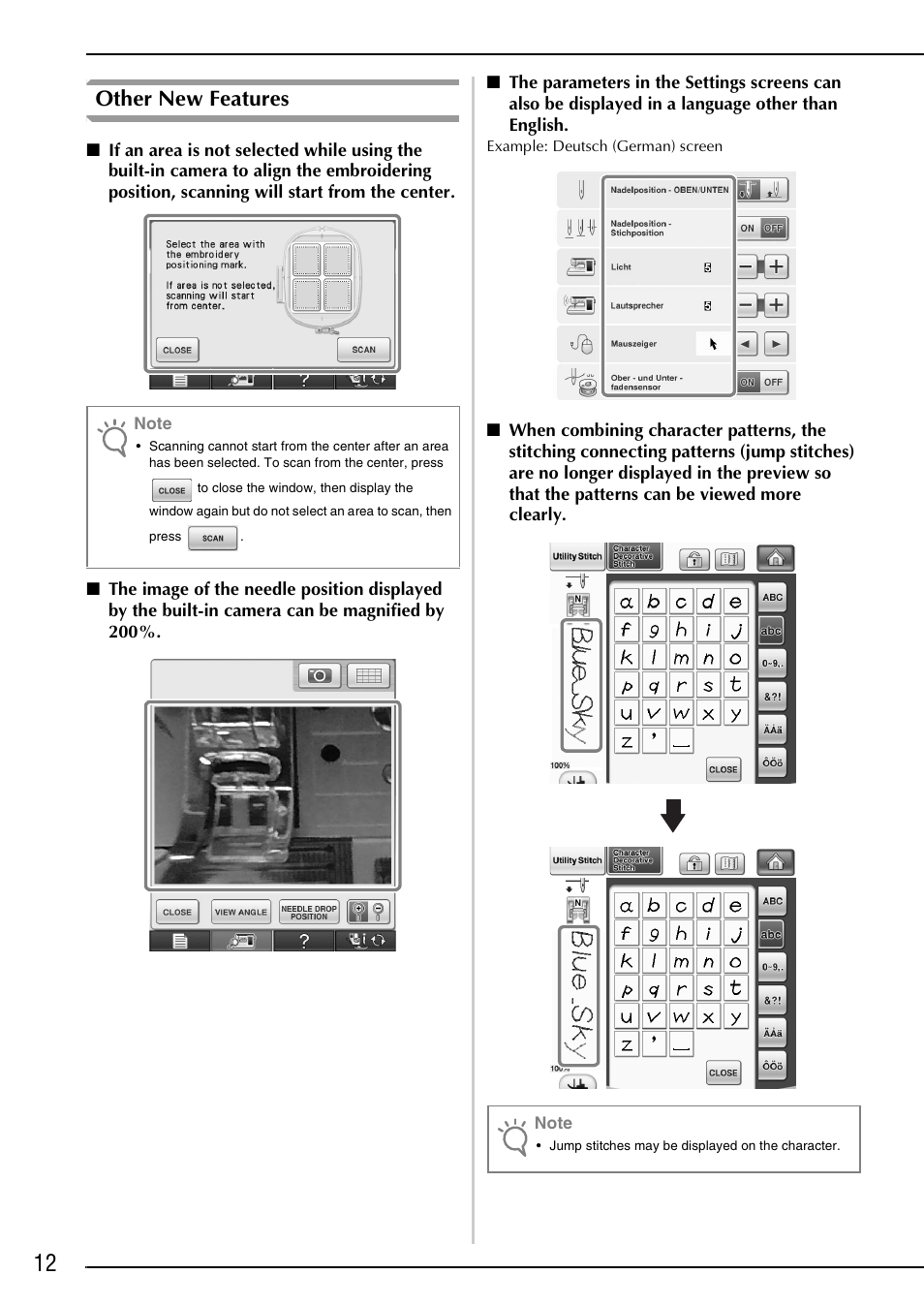 Other new features | Brother Innov-is 6000D User Manual | Page 13 / 21