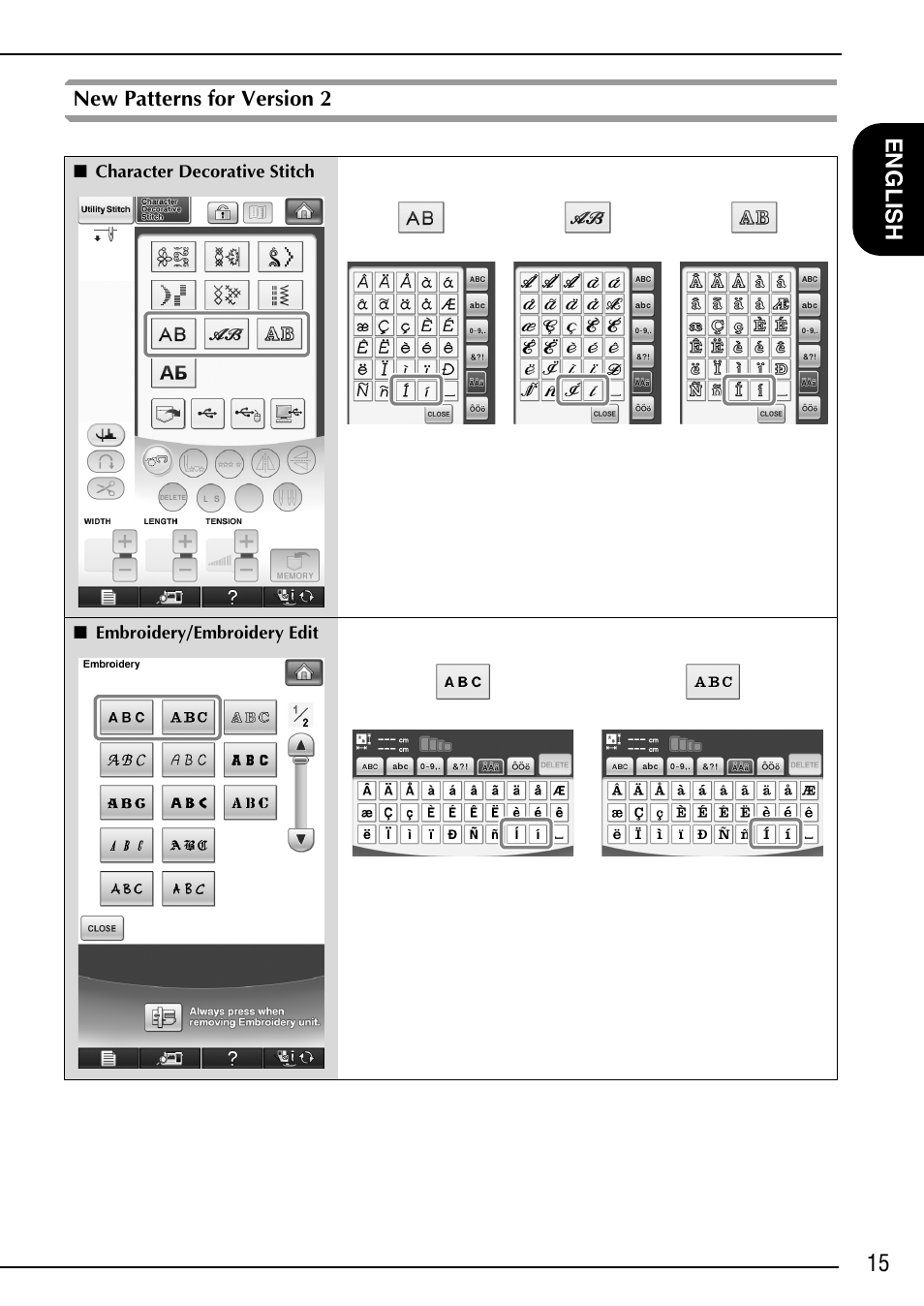 New patterns for version 2 | Brother Innov-is 6000D User Manual | Page 16 / 21