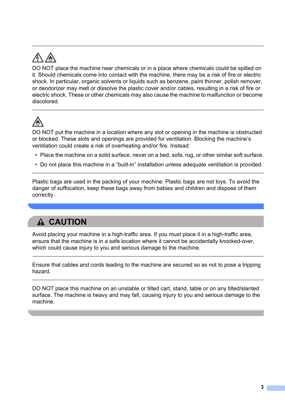 Caution | Brother MFC-J6520DW User Manual | Page 3 / 20