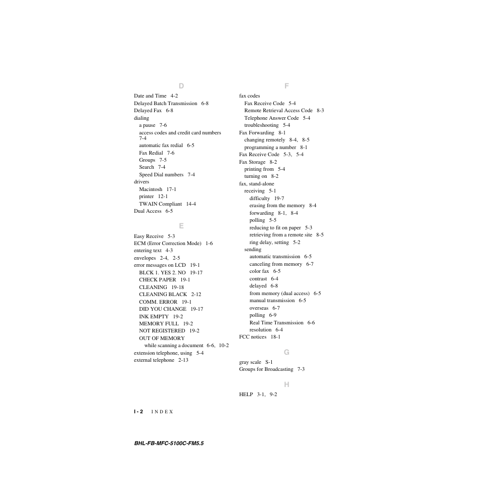 Brother MFC-5100C User Manual | Page 205 / 213
