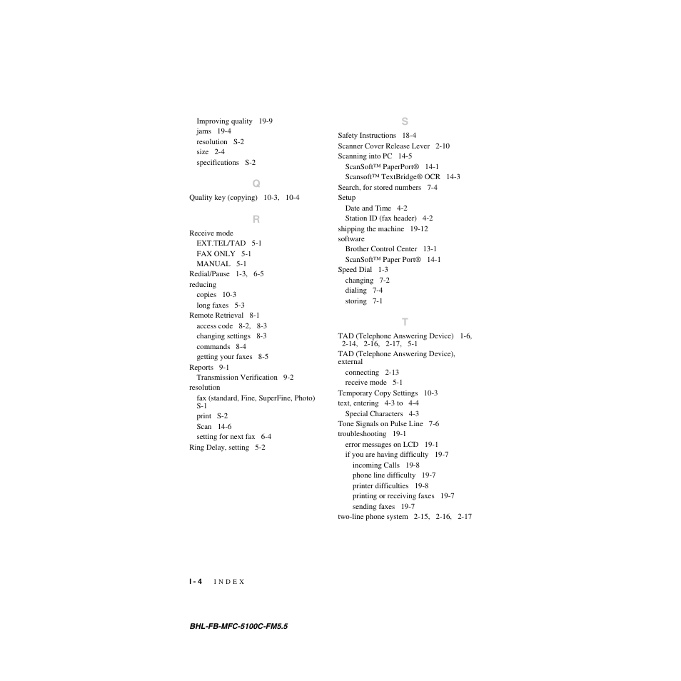 Brother MFC-5100C User Manual | Page 207 / 213