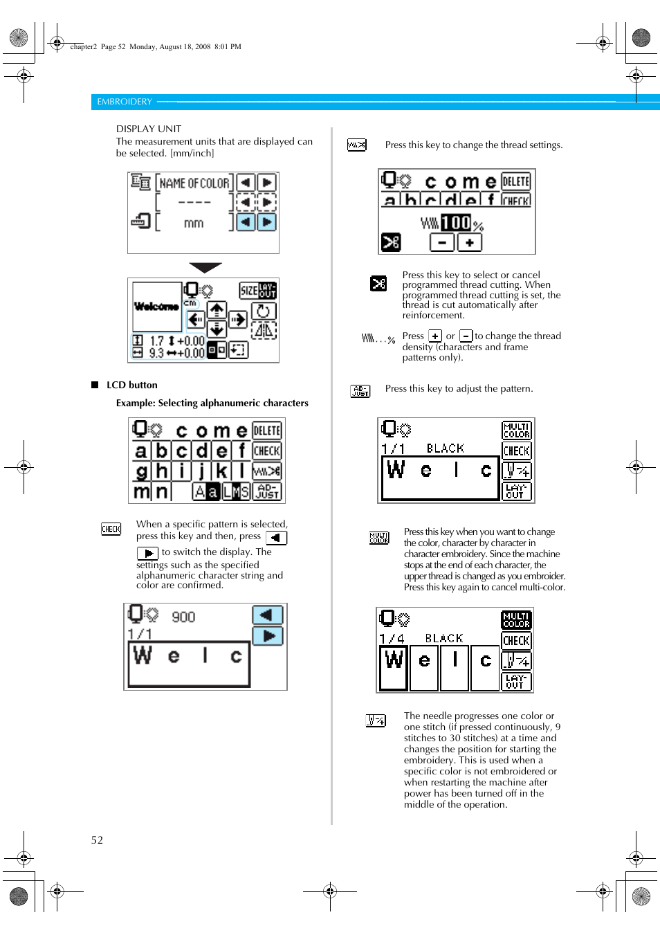 Brother HE1 User Manual | Page 54 / 92