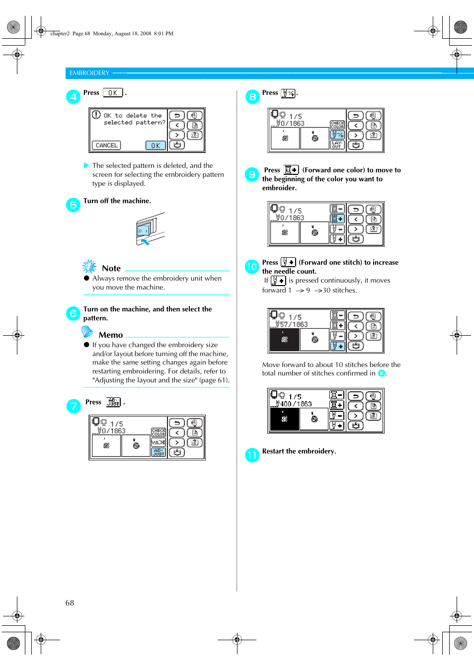 Brother HE1 User Manual | Page 70 / 92