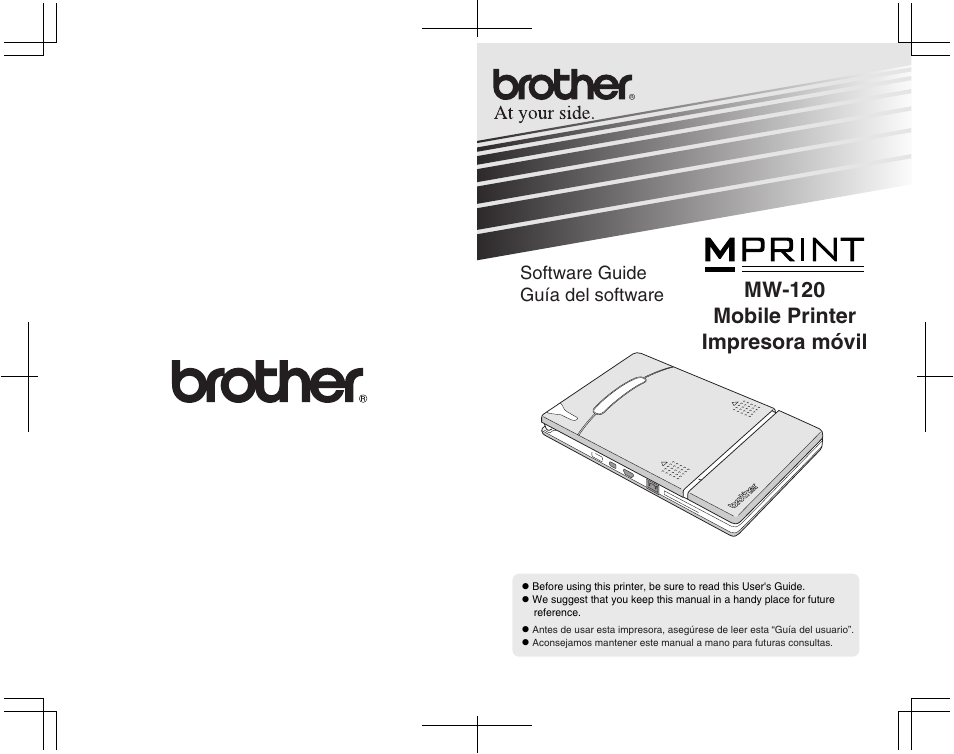 Mw-120 mobile printer impresora móvil, Software guide guía del software | Brother MW-120 User Manual | Page 75 / 75