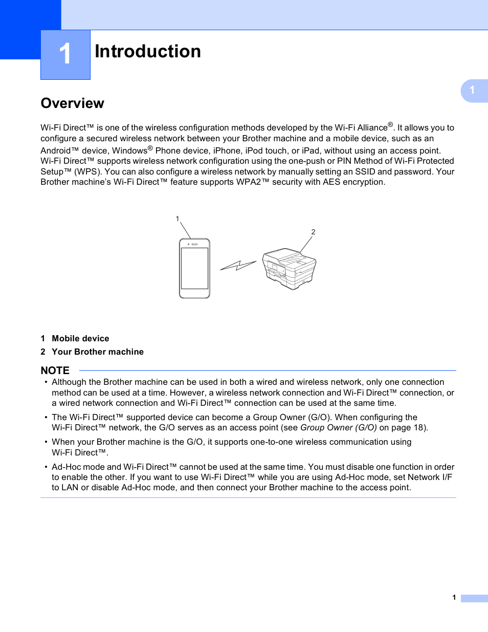 1 introduction, Overview, Introduction | Brother MFC-J6520DW User Manual | Page 4 / 23