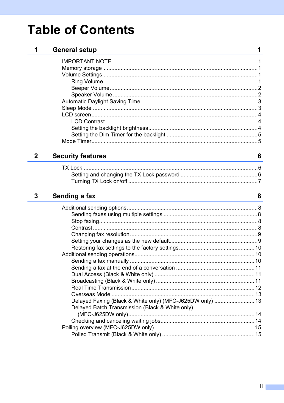 Brother MFC-J625DW User Manual | Page 3 / 79