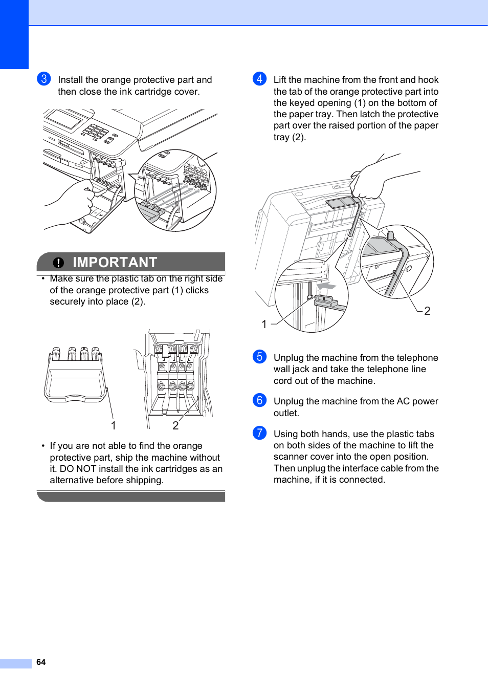 Important | Brother MFC-J625DW User Manual | Page 70 / 79