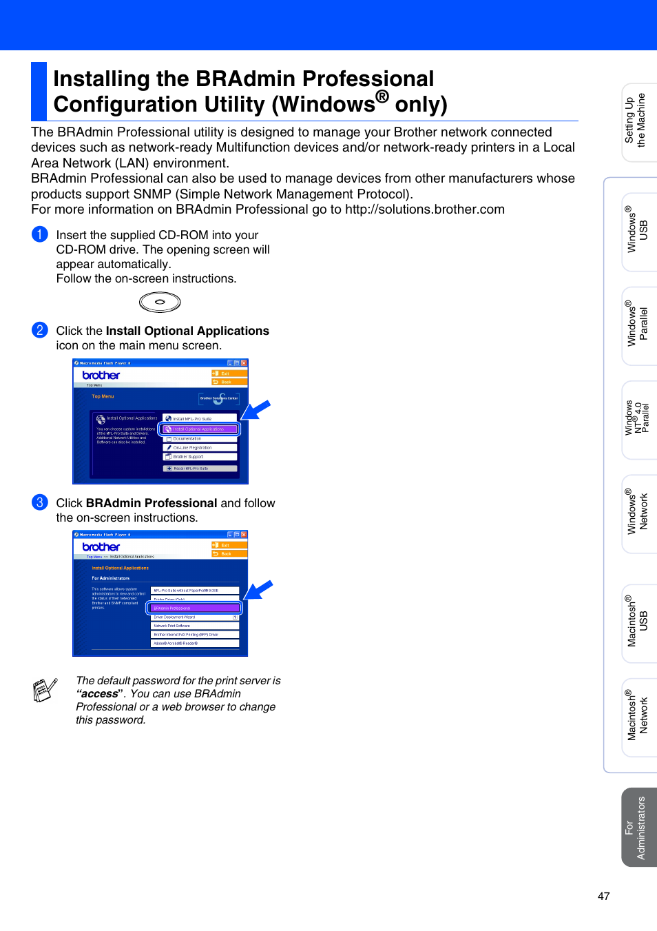 Windows, Users only), Only) | Brother MFC-8440 User Manual | Page 48 / 52