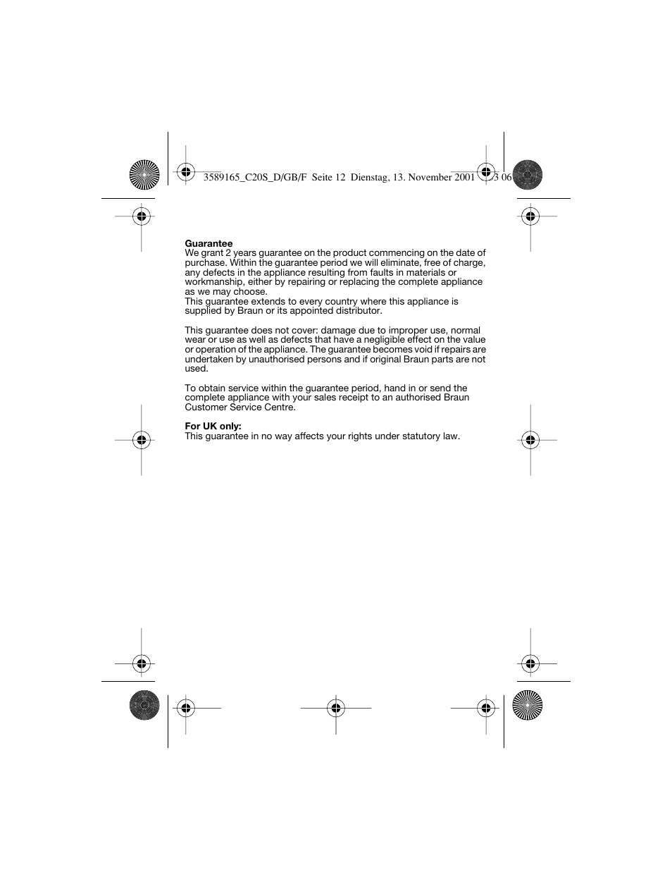 Braun C20S Independent Steam User Manual | Page 14 / 98