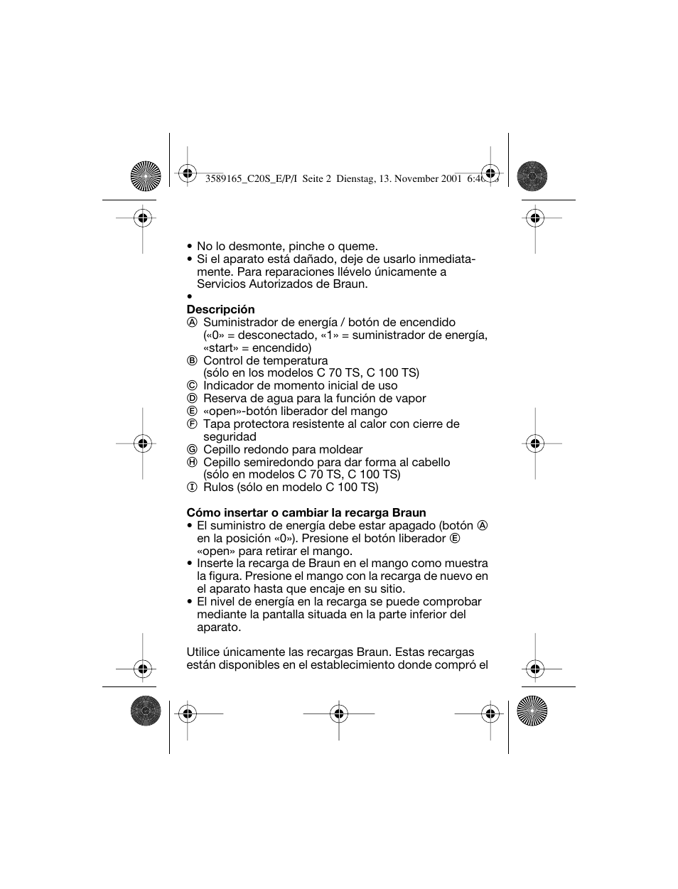 Braun C20S Independent Steam User Manual | Page 22 / 98