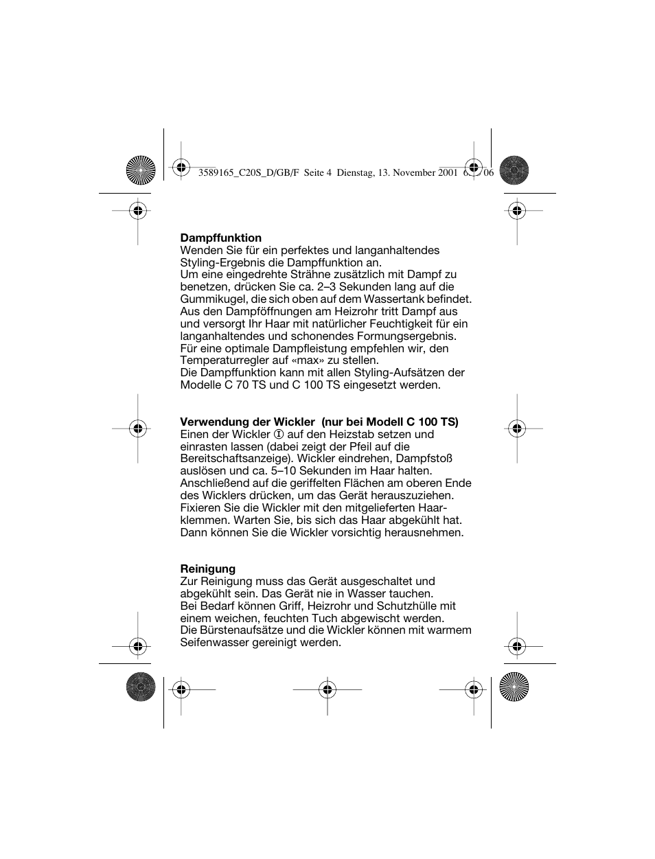 Braun C20S Independent Steam User Manual | Page 6 / 98