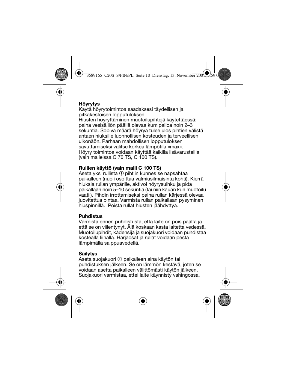 Braun C20S Independent Steam User Manual | Page 66 / 98
