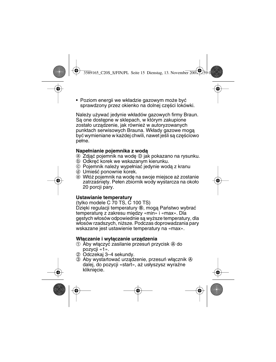 Braun C20S Independent Steam User Manual | Page 71 / 98