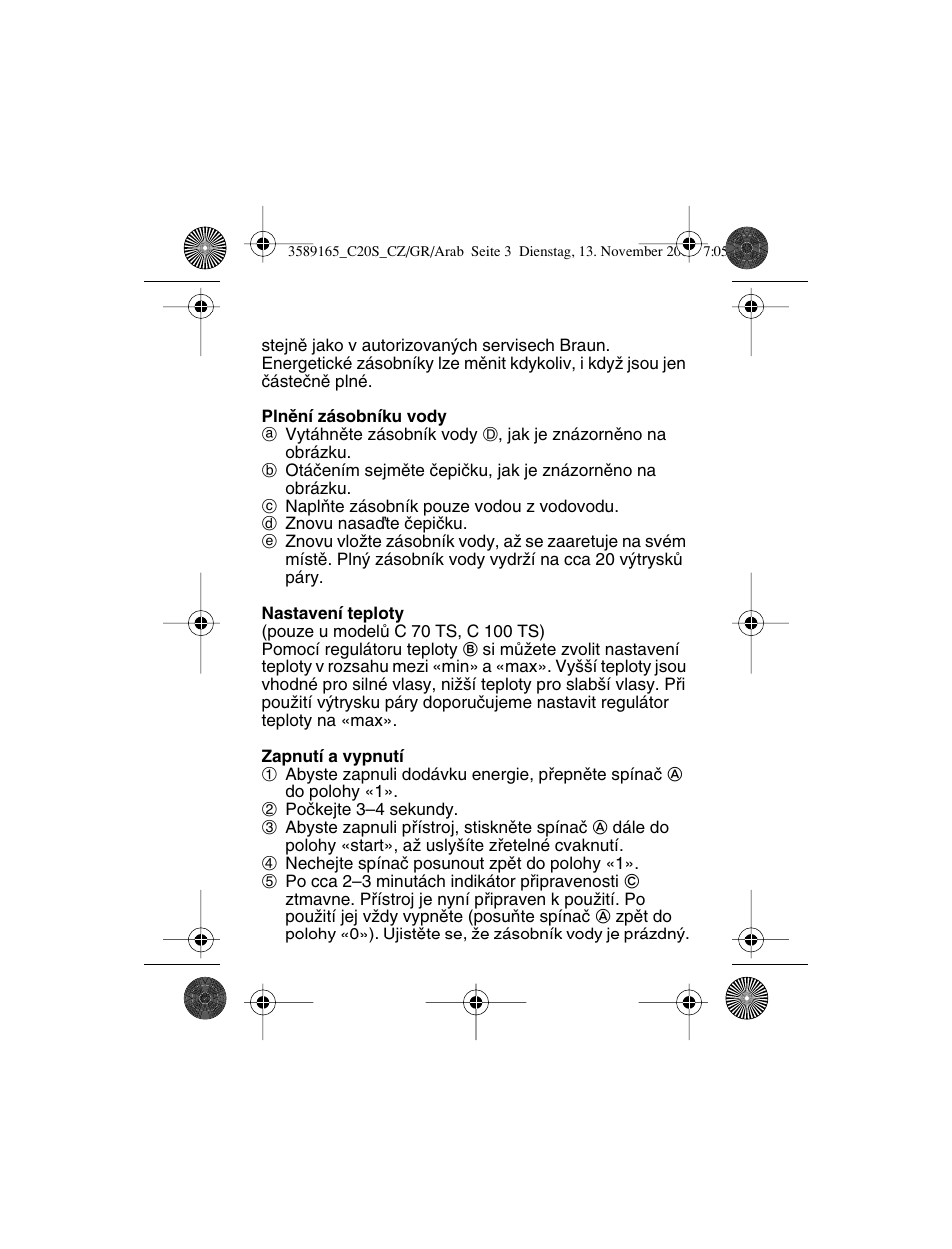 Braun C20S Independent Steam User Manual | Page 77 / 98