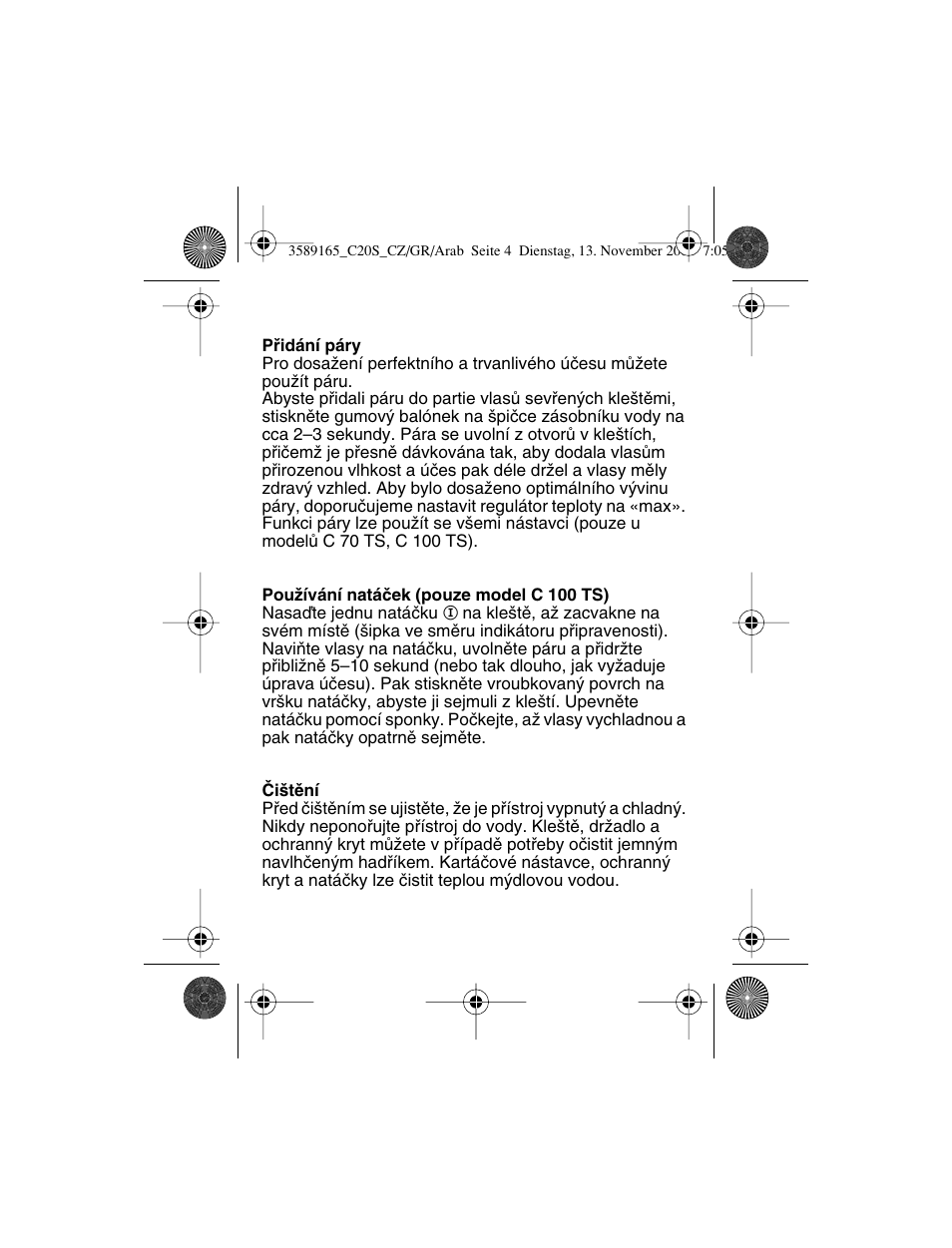 Braun C20S Independent Steam User Manual | Page 78 / 98