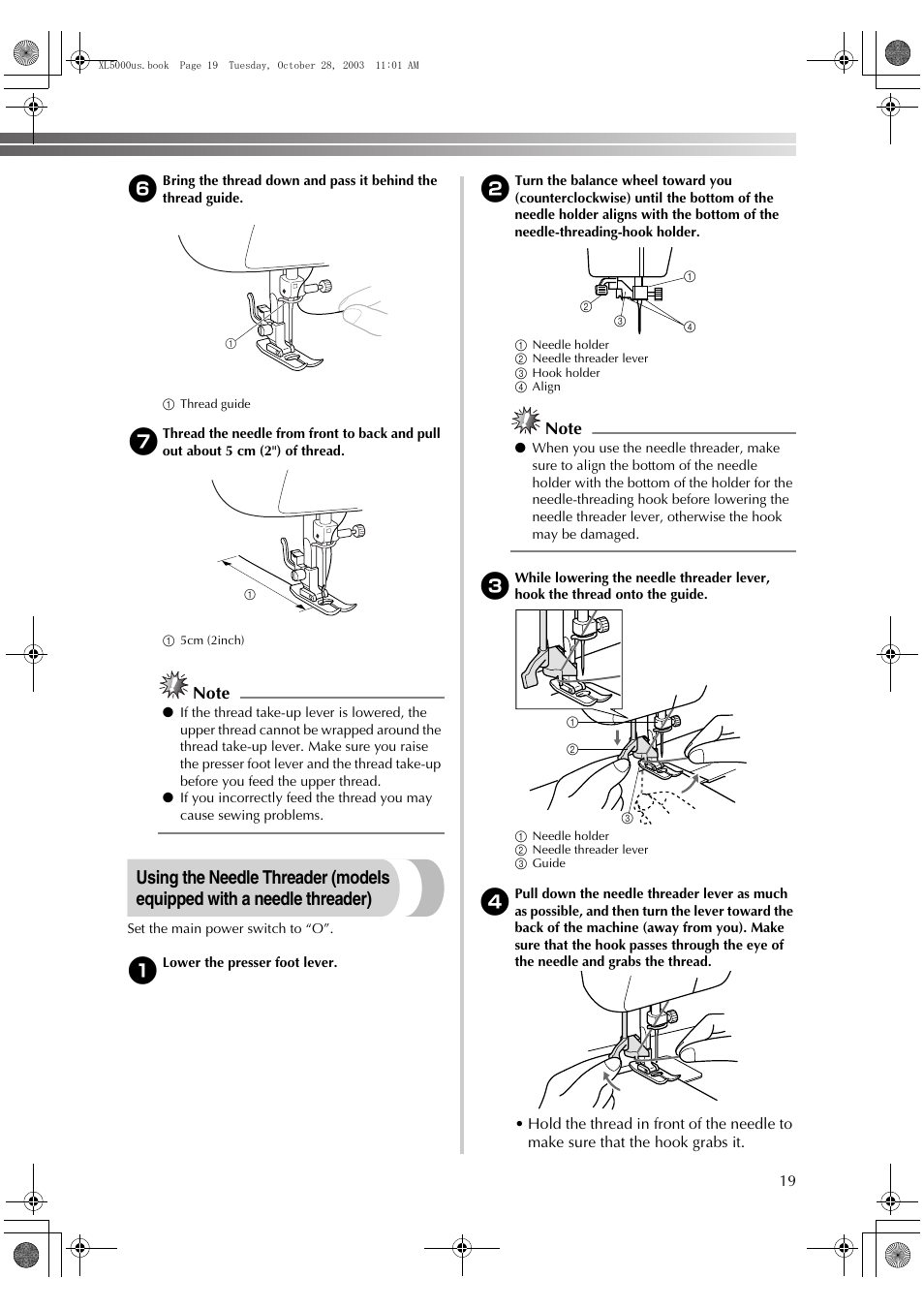 Brother XL-5600 User Manual | Page 20 / 46