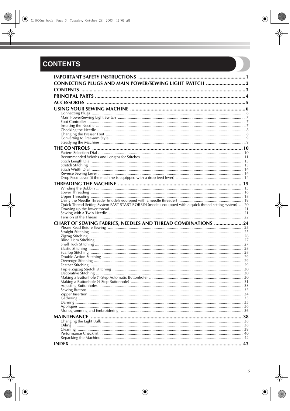 Brother XL-5600 User Manual | Page 4 / 46