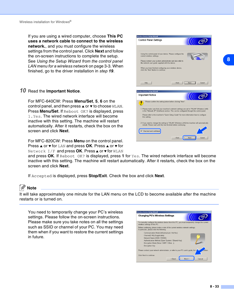 Brother MFC-820CW User Manual | Page 104 / 164