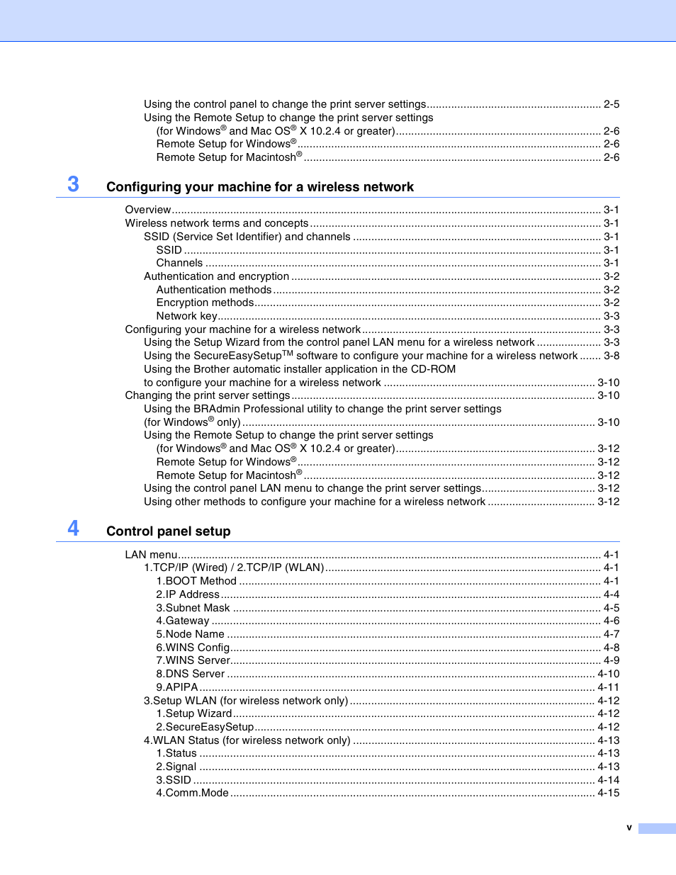 Brother MFC-820CW User Manual | Page 6 / 164