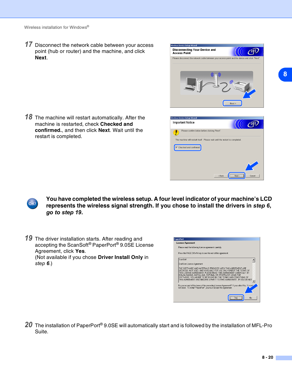 Go to step 19, Step 19 | Brother MFC-820CW User Manual | Page 91 / 164