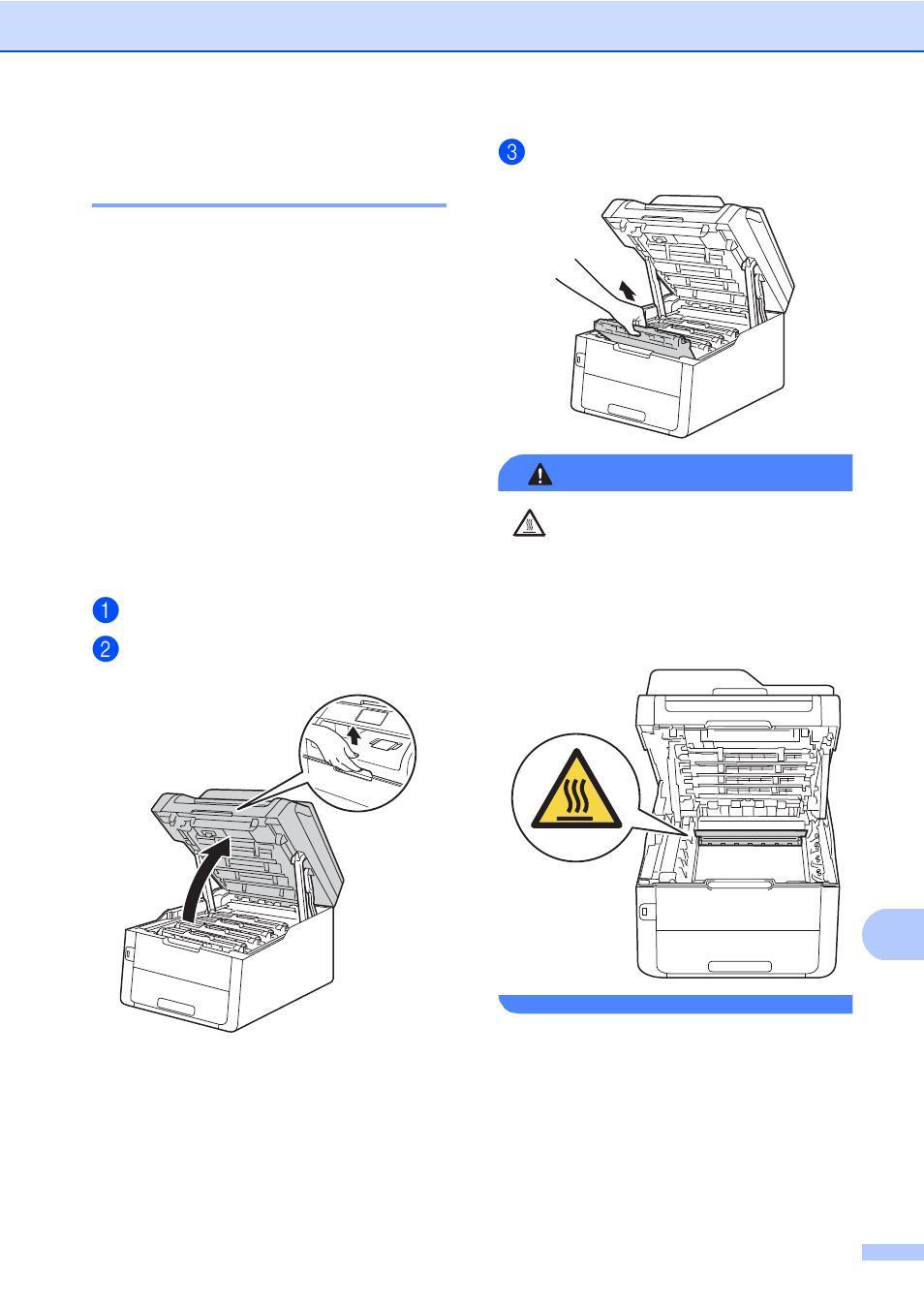 Replacing the waste toner box, Wt box end soon, Replace wt box | Warning, Areplacing the waste toner box | Brother MFC-9330CDW User Manual | Page 109 / 226