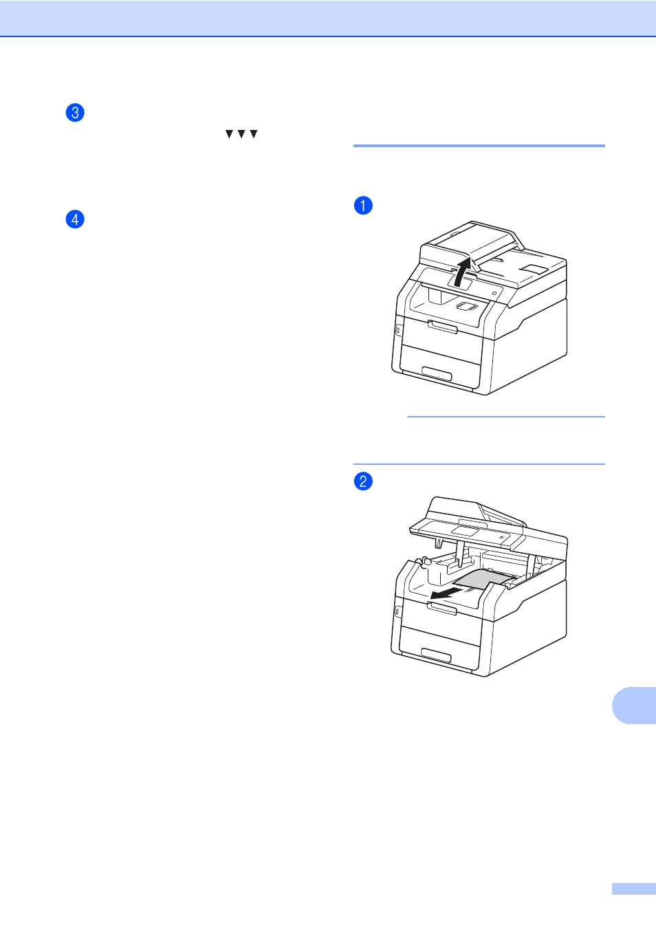 Paper is jammed at the output paper tray | Brother MFC-9330CDW User Manual | Page 129 / 226