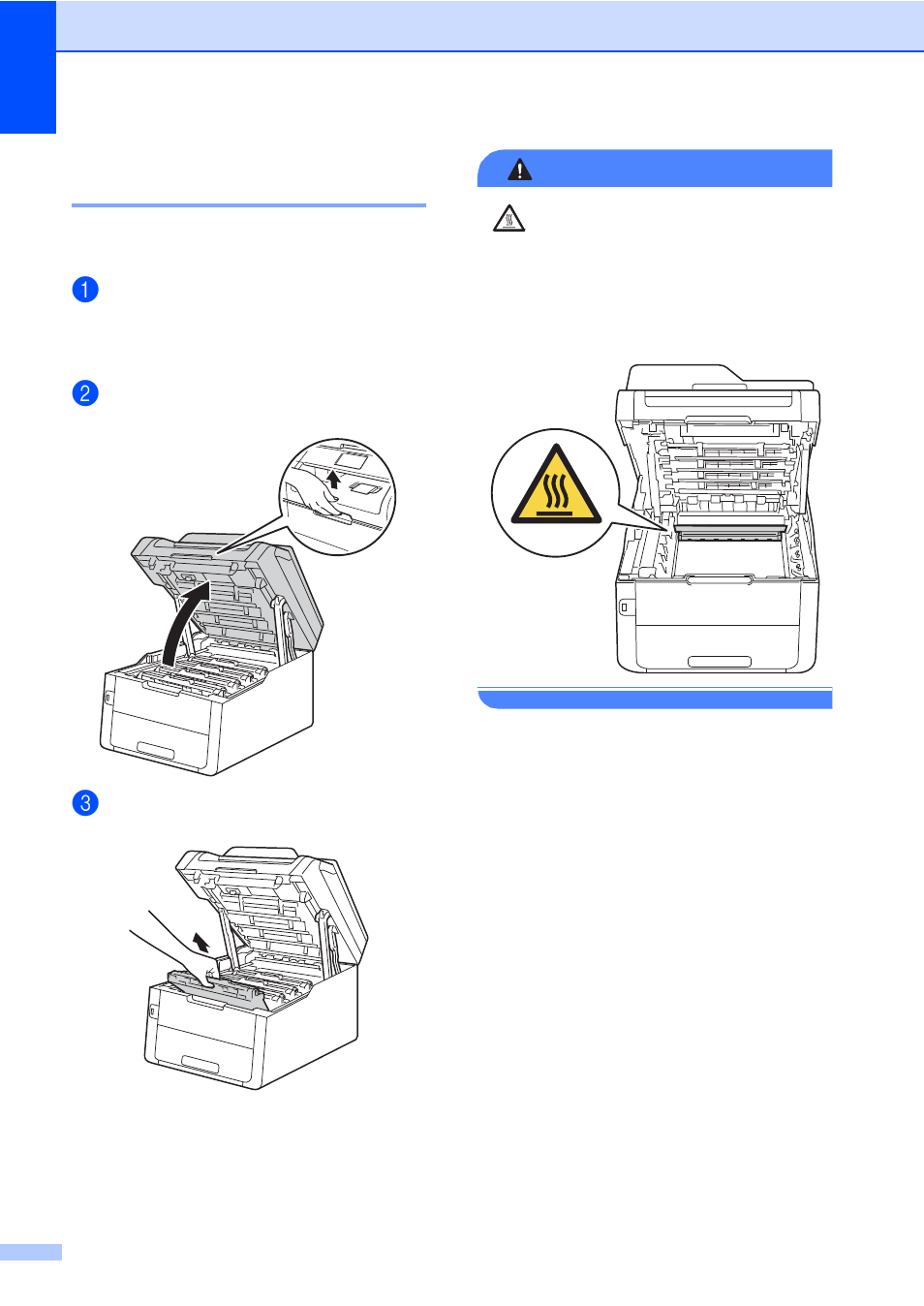 Paper is jammed inside the machine, Warning | Brother MFC-9330CDW User Manual | Page 132 / 226