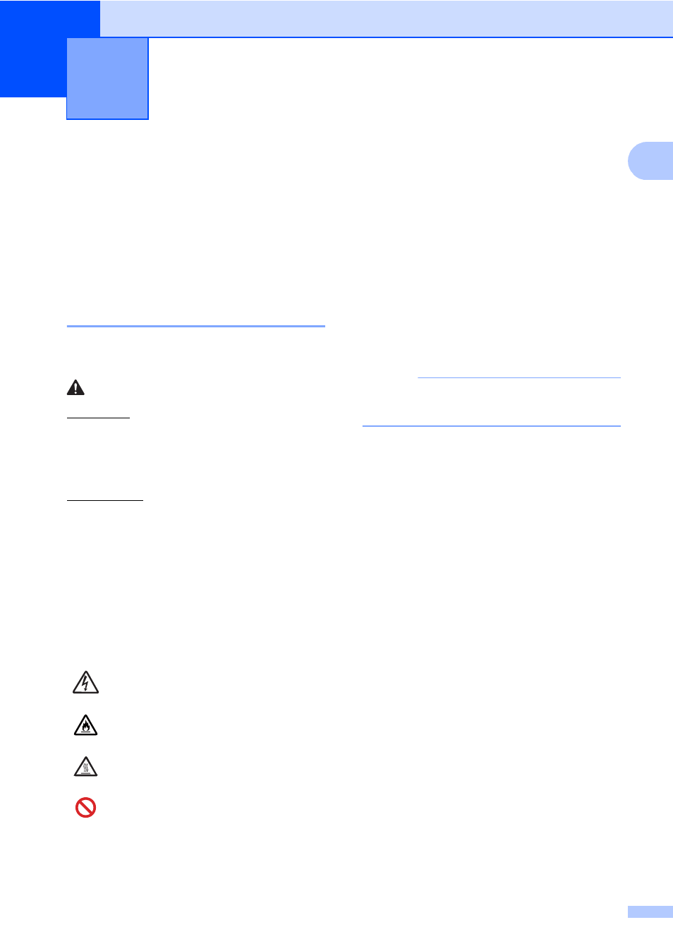 1 general information, Using the documentation, Symbols and conventions used in the documentation | General information, Warning, Important | Brother MFC-9330CDW User Manual | Page 15 / 226