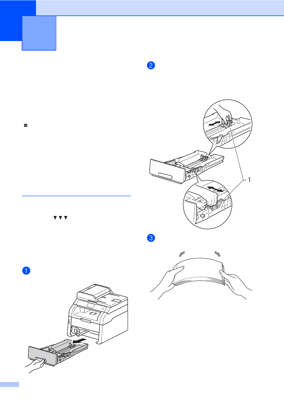 2 loading paper, Loading paper and print media, Loading paper in the paper tray | Loading paper | Brother MFC-9330CDW User Manual | Page 34 / 226