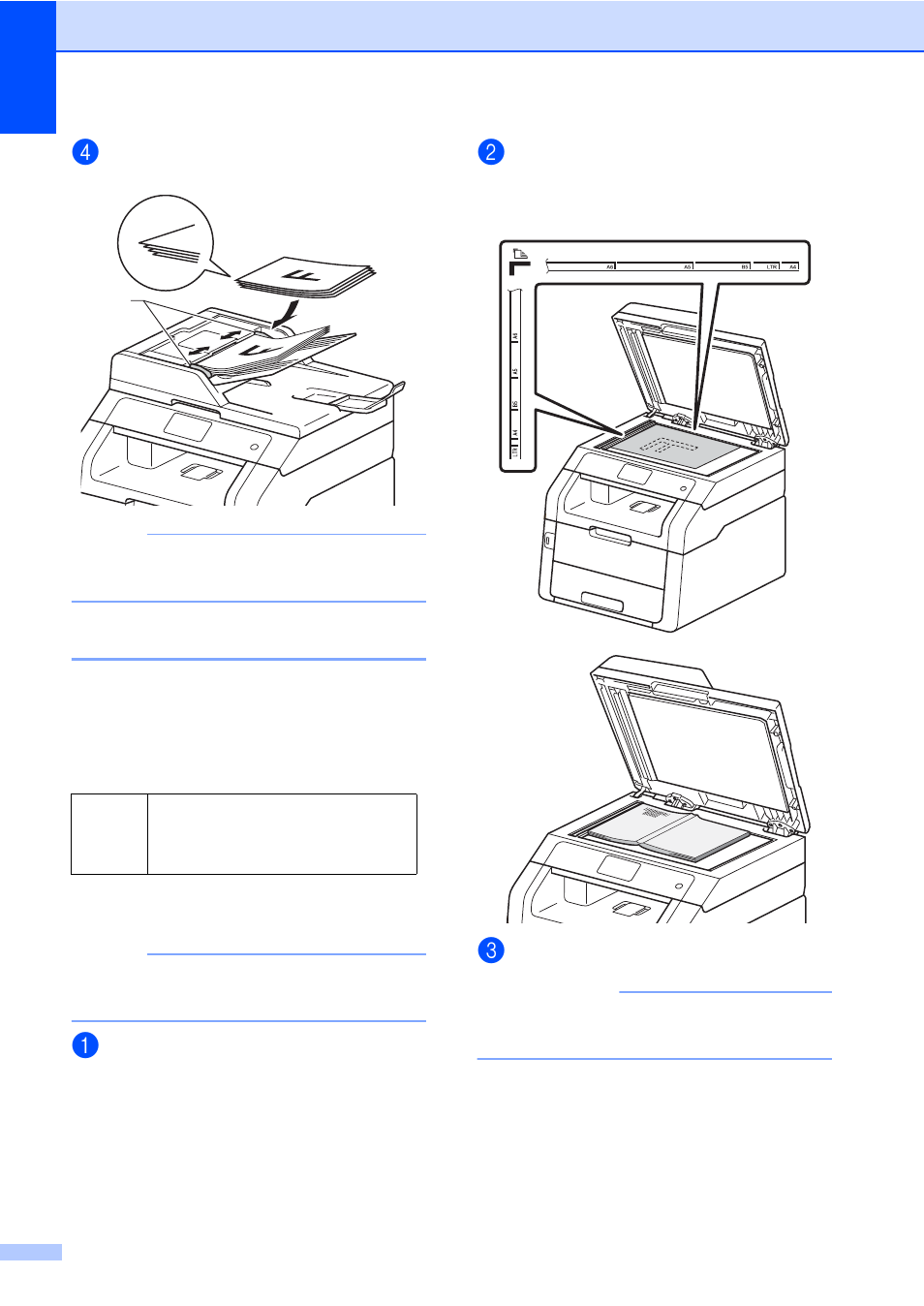 Using the scanner glass, Document sizes supported, How to load documents | Important | Brother MFC-9330CDW User Manual | Page 48 / 226