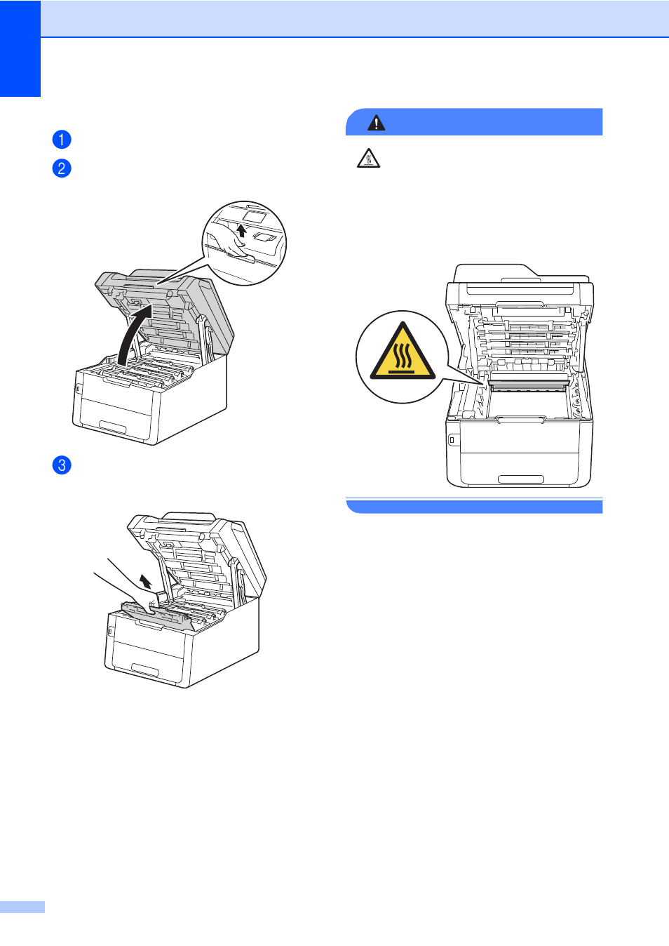 Replacing the toner cartridges, Warning | Brother MFC-9330CDW User Manual | Page 90 / 226