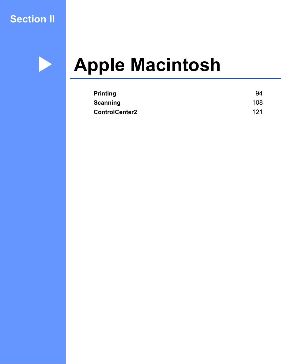 Apple macintosh, Section ii apple macintosh | Brother DCP-J140W User Manual | Page 100 / 166