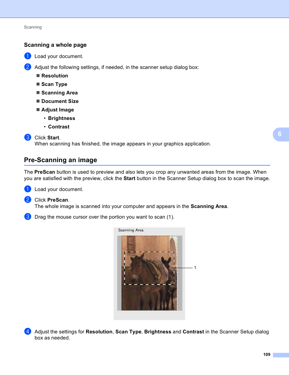 Pre-scanning an image | Brother DCP-J140W User Manual | Page 116 / 166