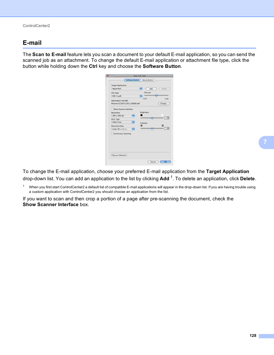 E-mail, 7e-mail | Brother DCP-J140W User Manual | Page 135 / 166