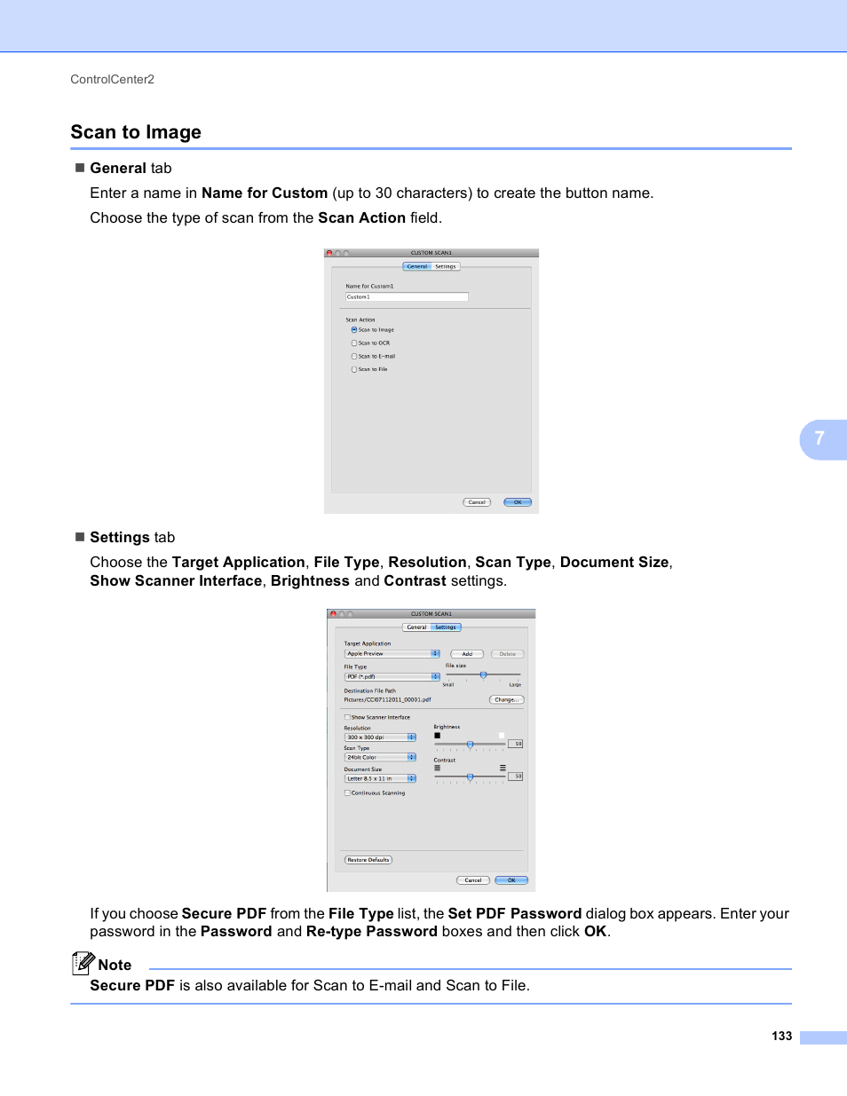 Scan to image, 7scan to image | Brother DCP-J140W User Manual | Page 140 / 166