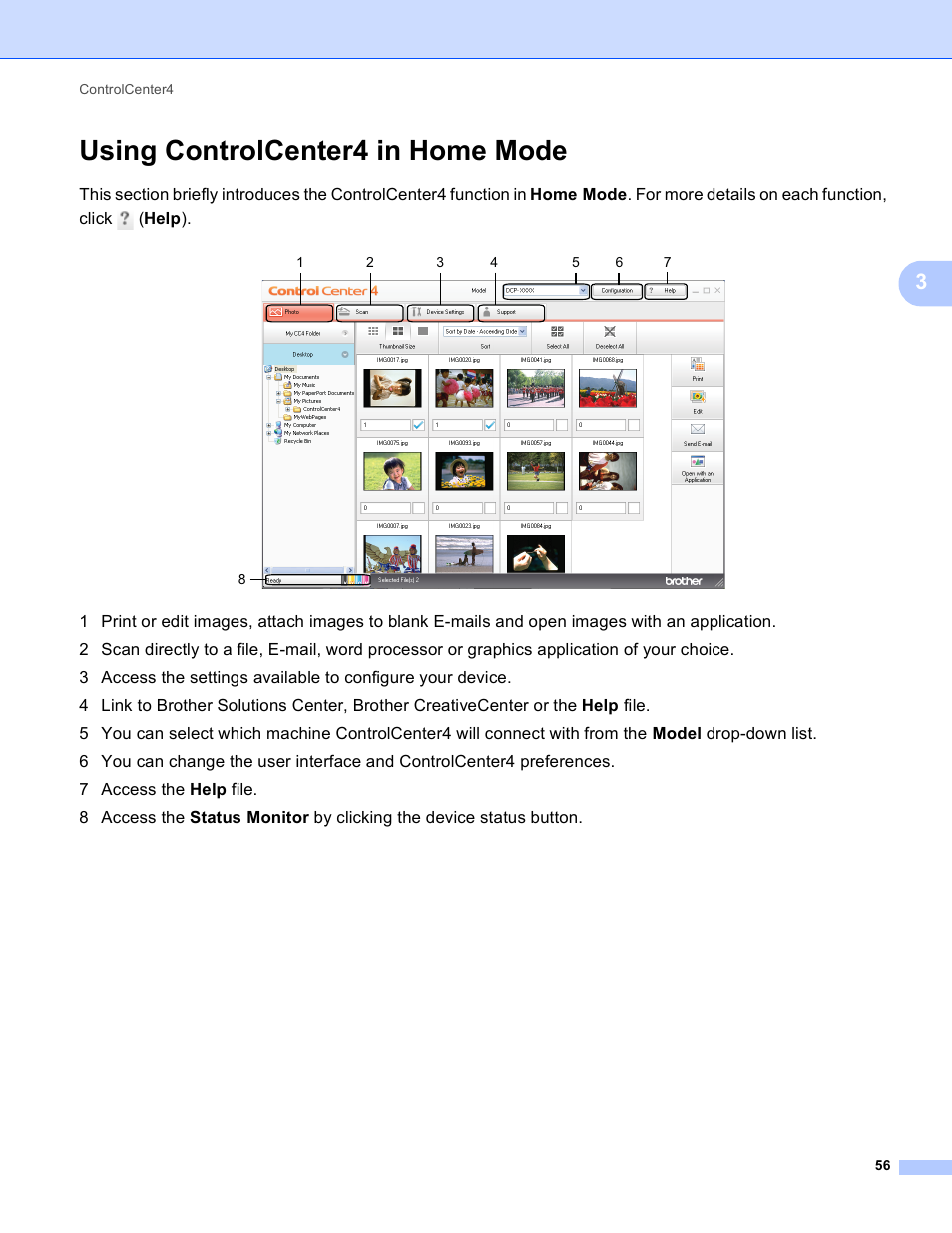Using controlcenter4 in home mode | Brother DCP-J140W User Manual | Page 63 / 166
