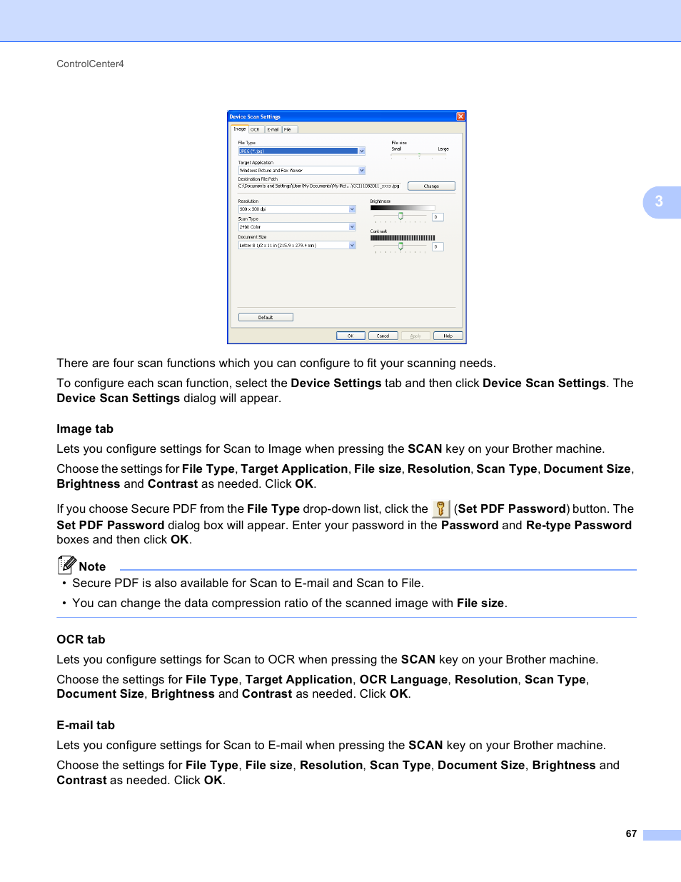 Ocr tab | Brother DCP-J140W User Manual | Page 74 / 166