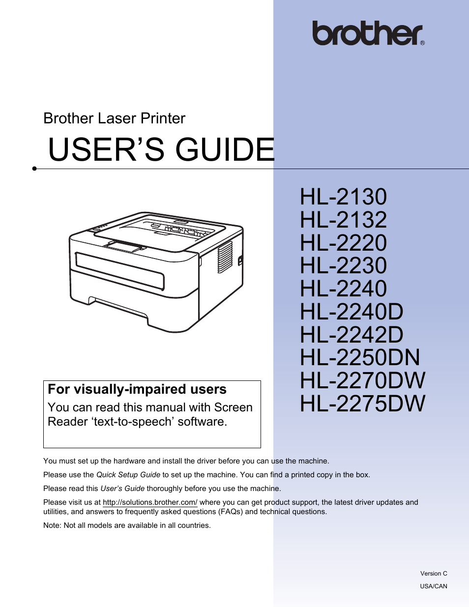 Brother HL 2270DW User Manual | 150 pages