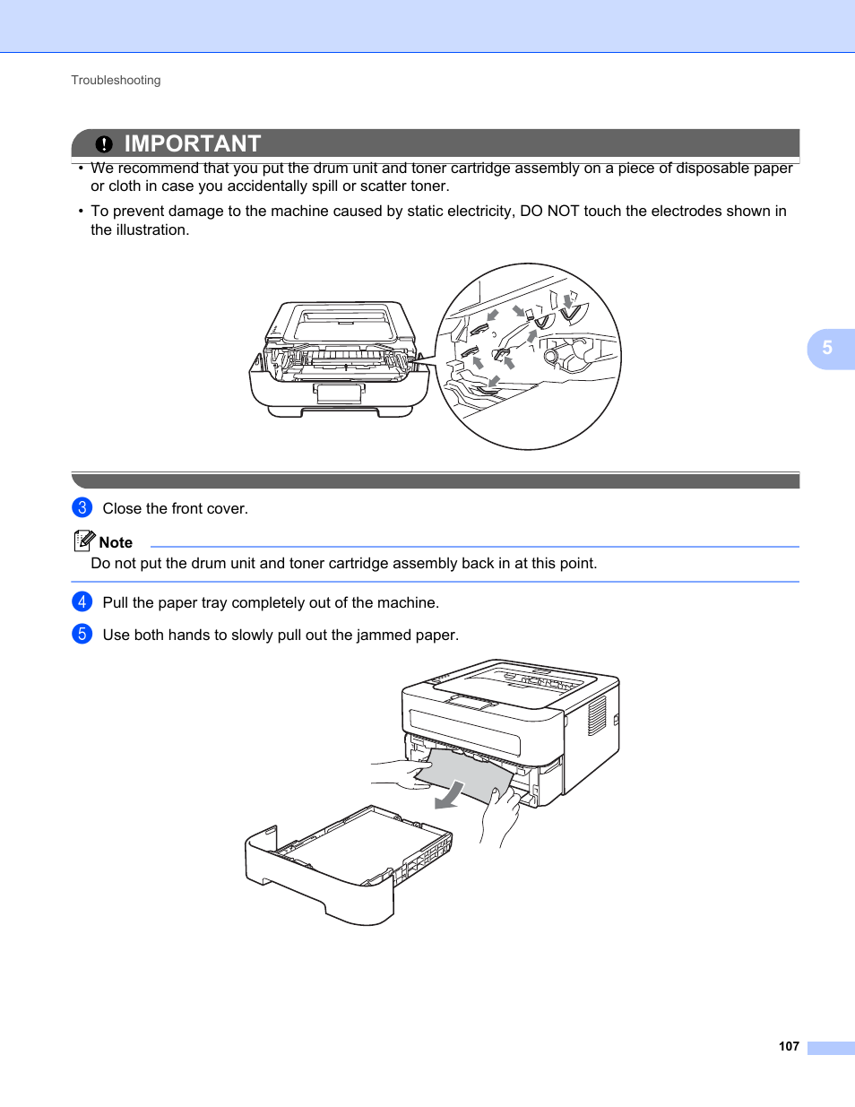 Important | Brother HL 2270DW User Manual | Page 111 / 150