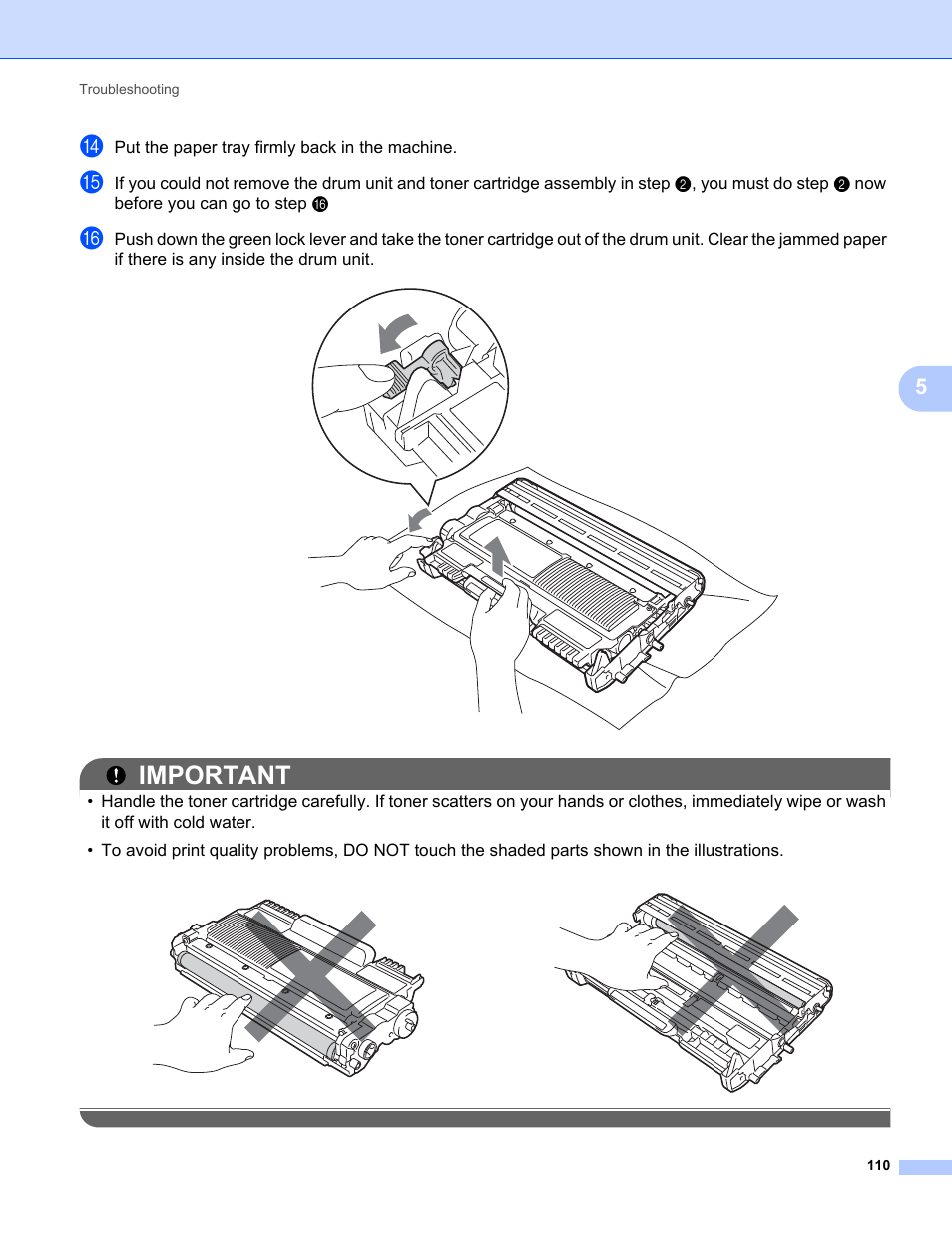 Important | Brother HL 2270DW User Manual | Page 114 / 150