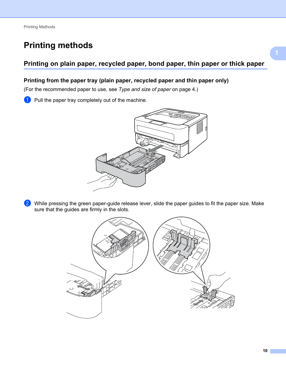 Printing methods | Brother HL 2270DW User Manual | Page 14 / 150