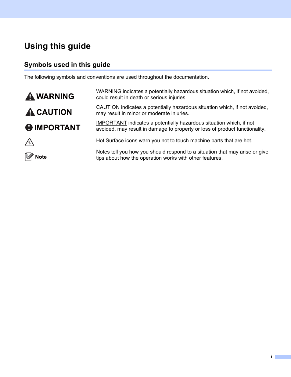 Using this guide, Symbols used in this guide | Brother HL 2270DW User Manual | Page 2 / 150