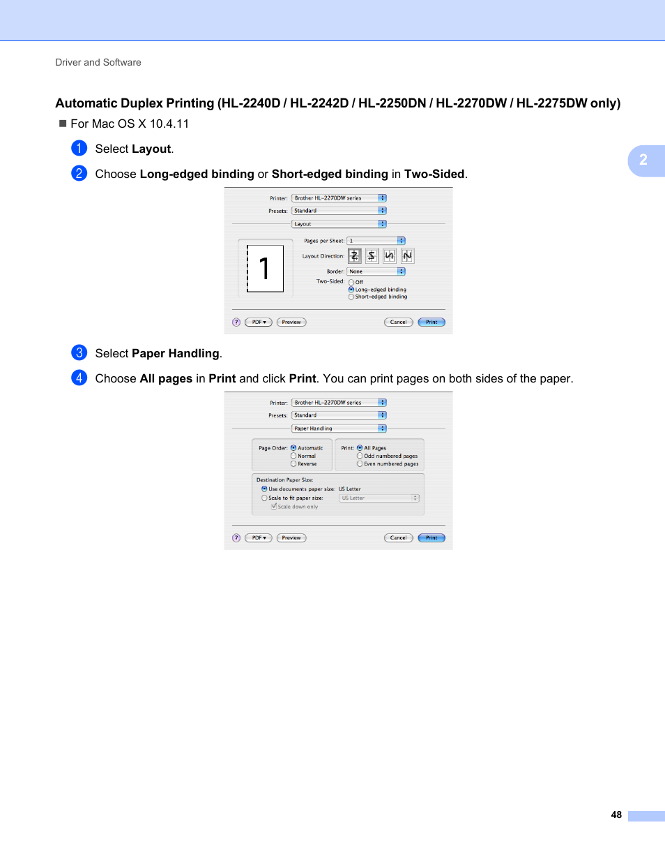 Brother HL 2270DW User Manual | Page 52 / 150