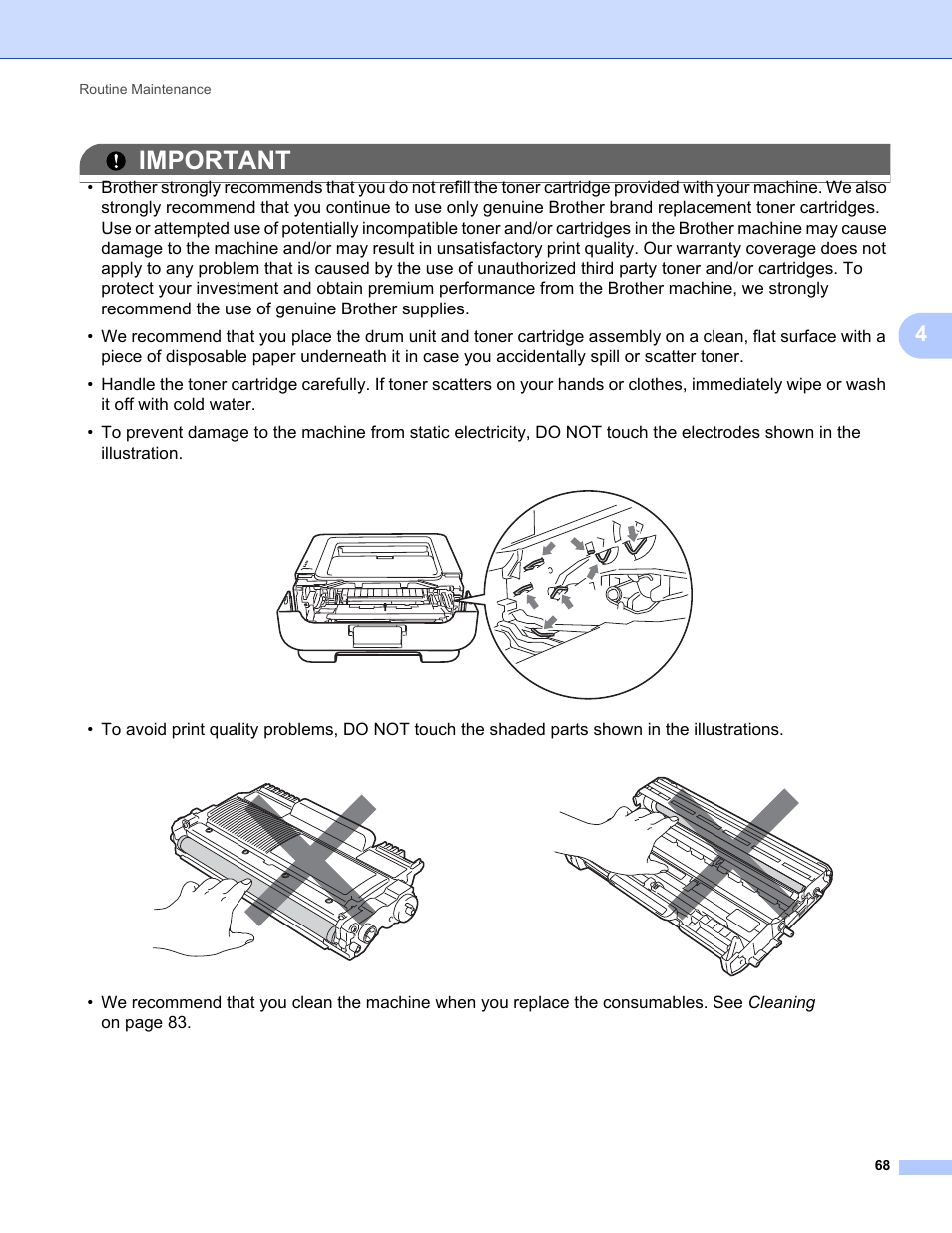 Important | Brother HL 2270DW User Manual | Page 72 / 150