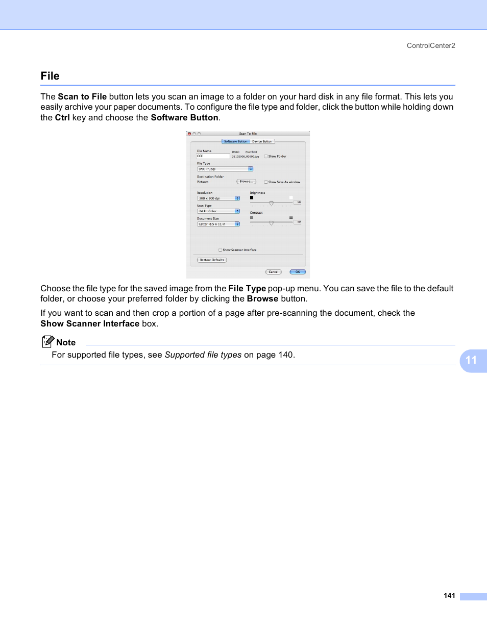 File, 11 file | Brother MFC-230C User Manual | Page 147 / 168