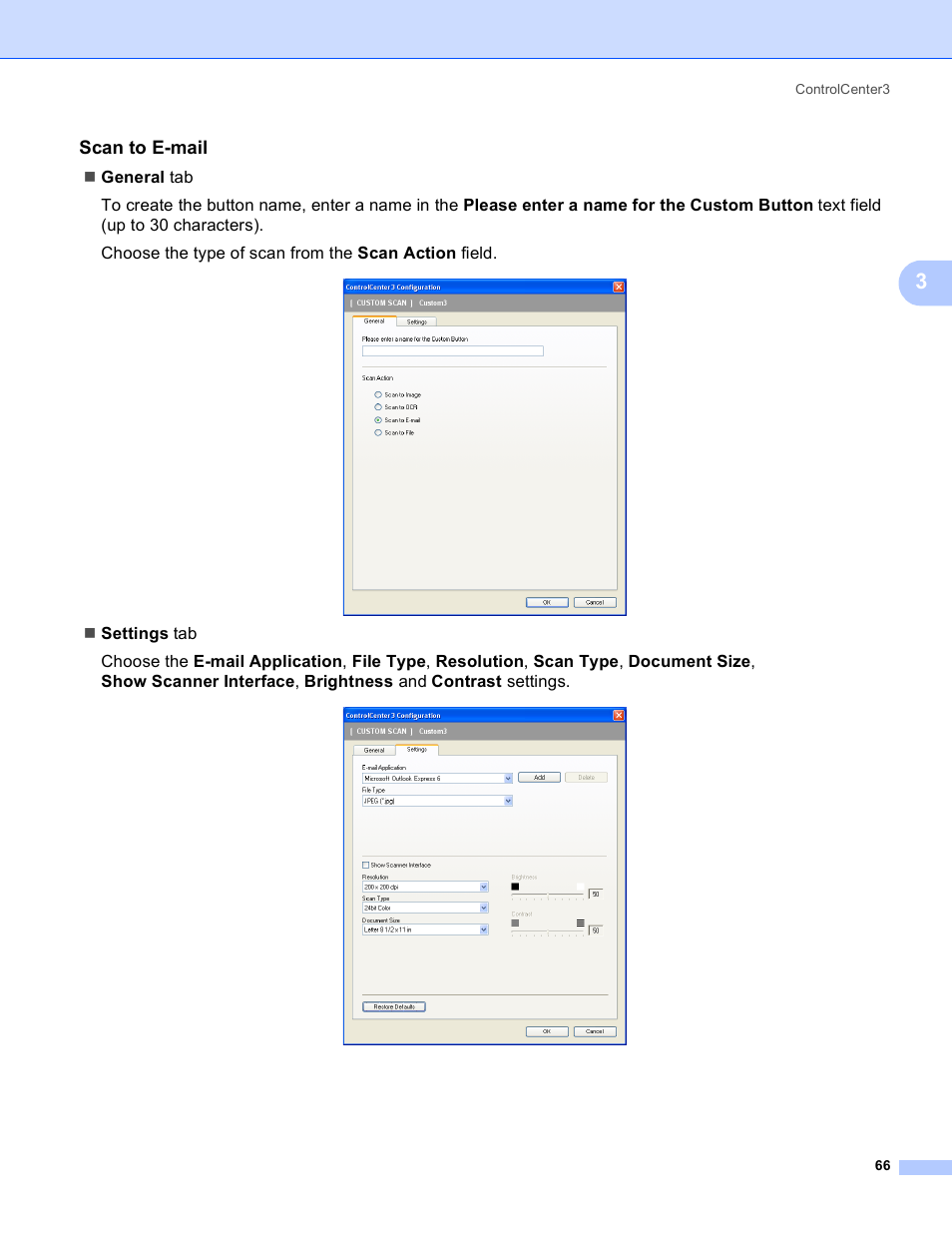 Scan to e-mail | Brother MFC-230C User Manual | Page 72 / 168