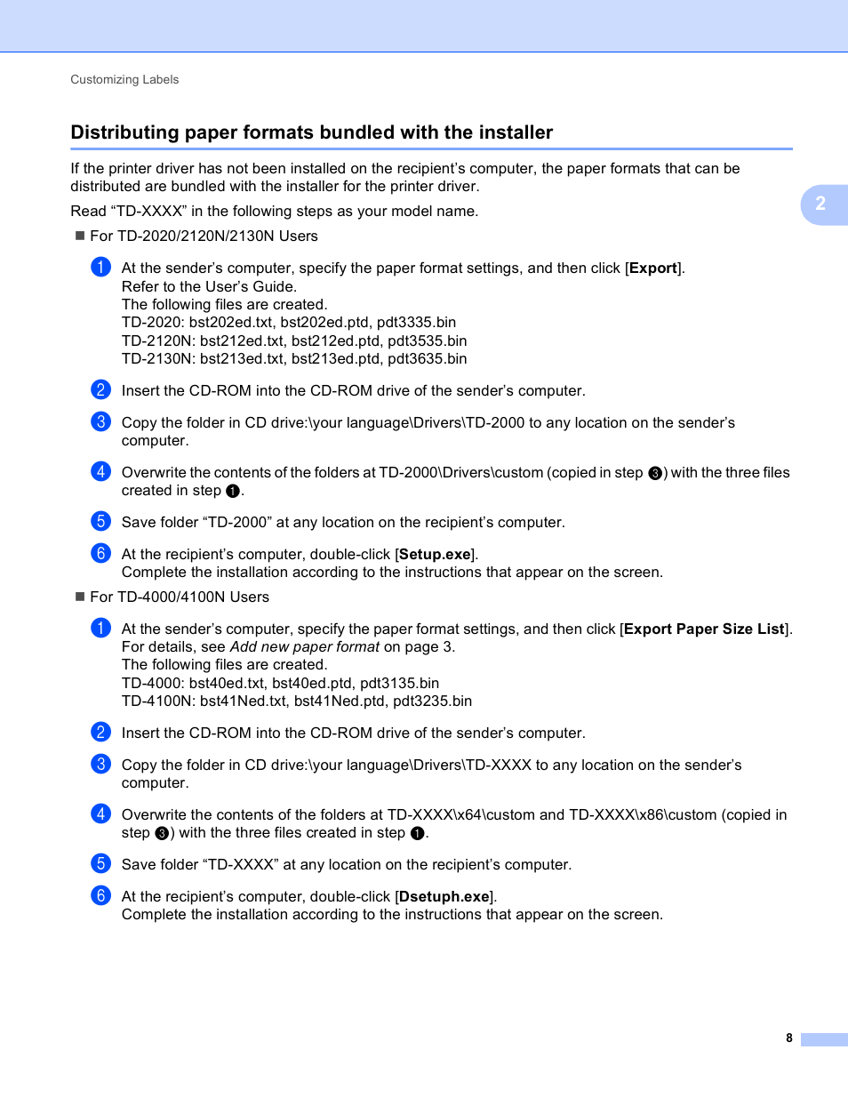 Brother TD-2120N User Manual | Page 12 / 94