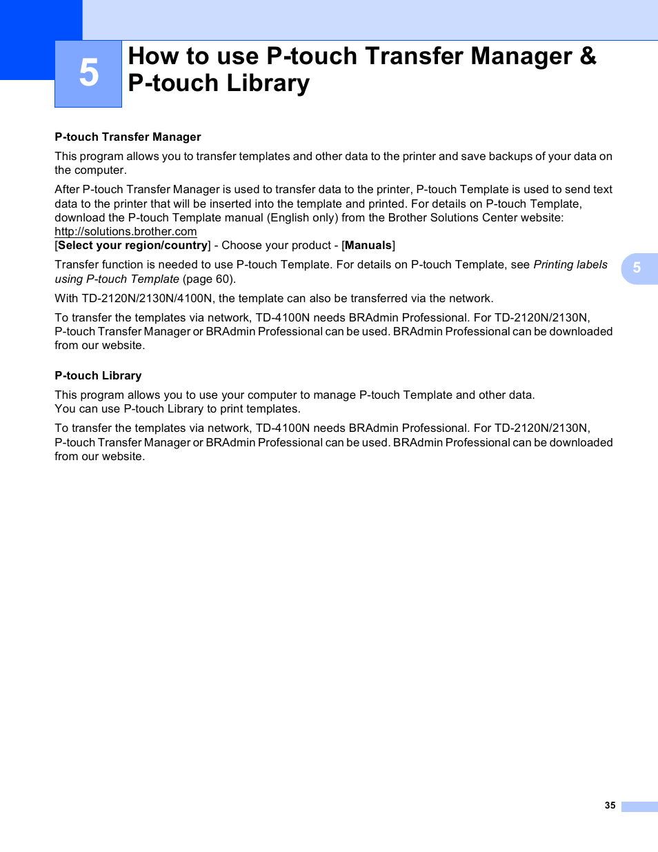 Brother TD-2120N User Manual | Page 39 / 94