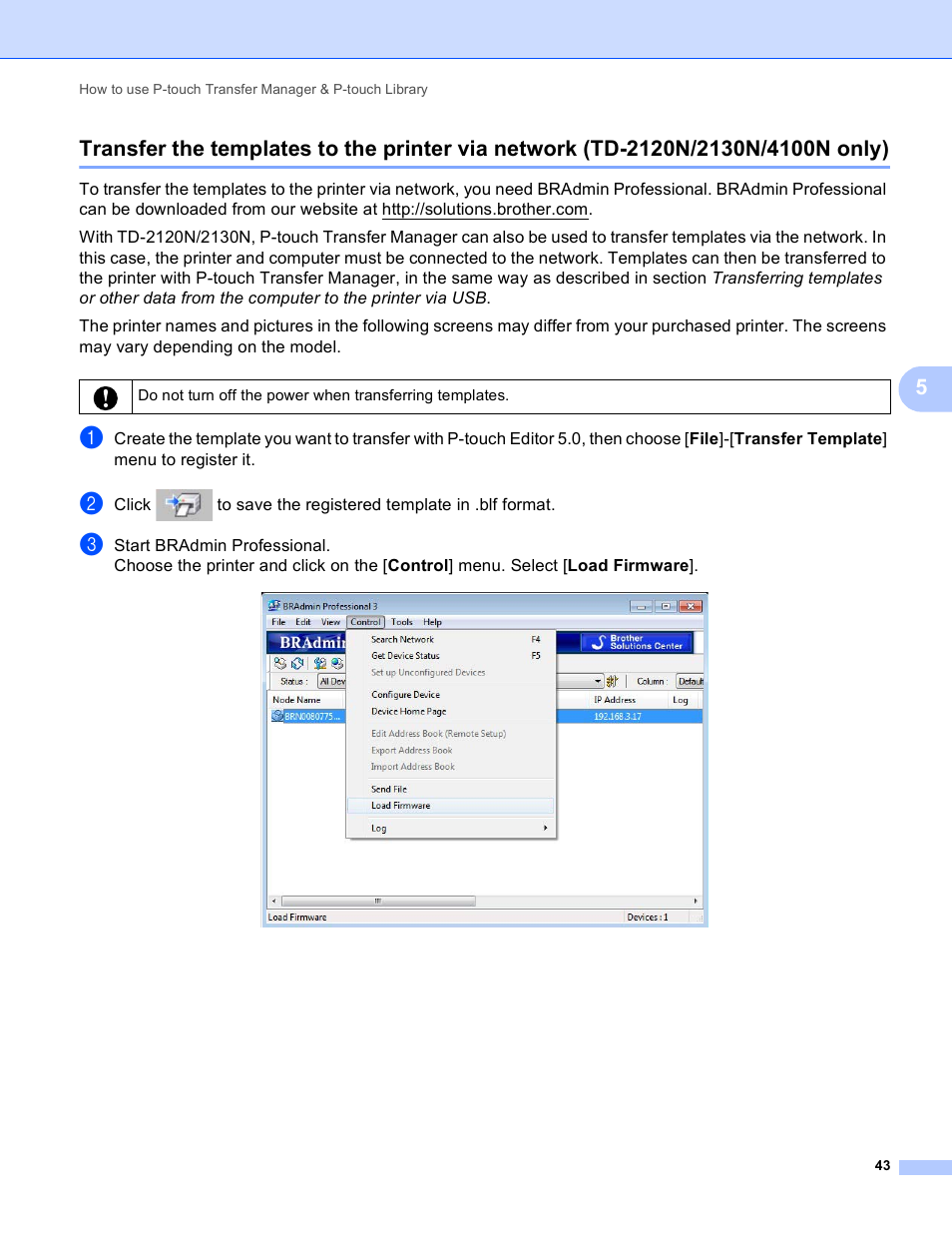 Brother TD-2120N User Manual | Page 47 / 94